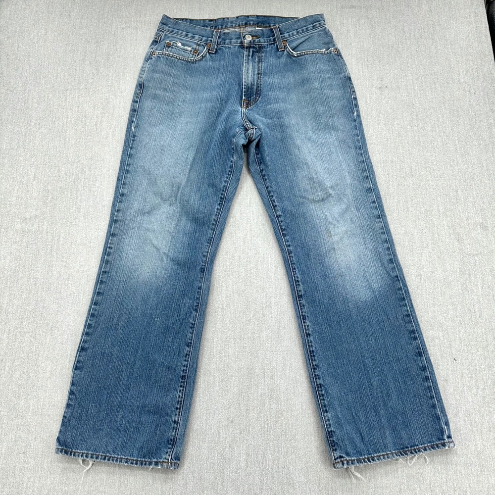 Lucky Brand Jeans Mens 32x30 Blue Medium Wash Classic Fit Baggy Dungarees